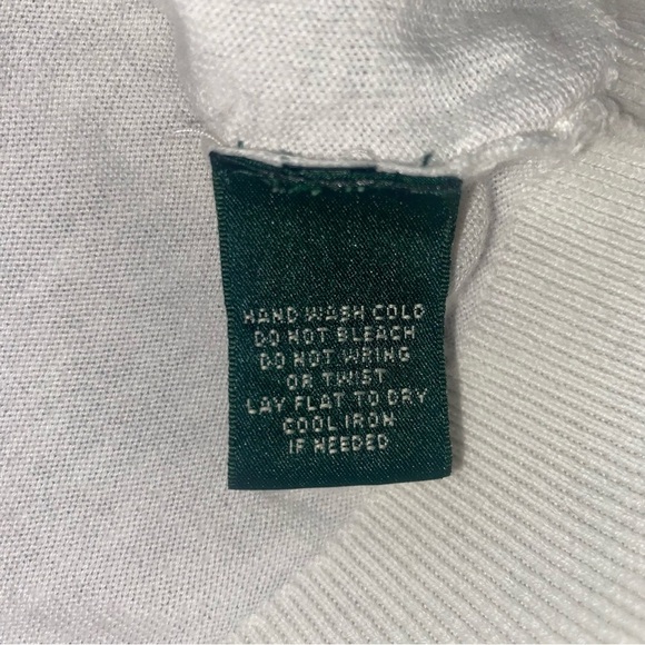 Lauren Ralph Lauren White Lace Trim Sleeveless Top Size Medium - Picture 9 of 9